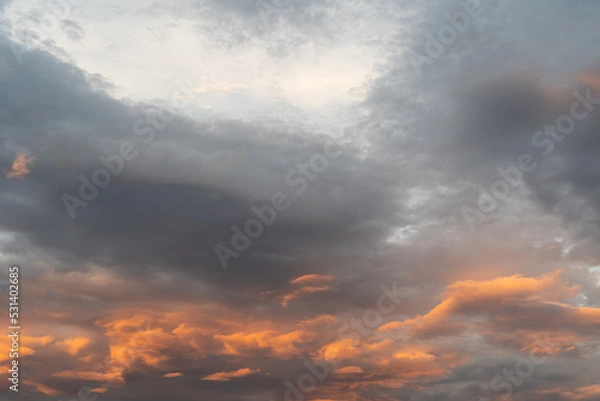 Fototapeta sunset in the clouds
