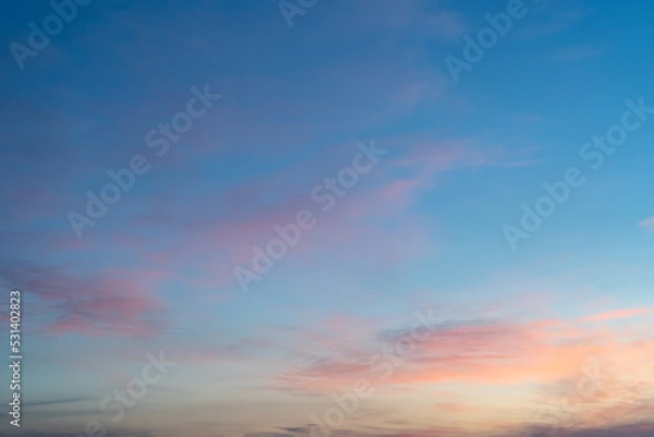 Fototapeta sunset sky with clouds