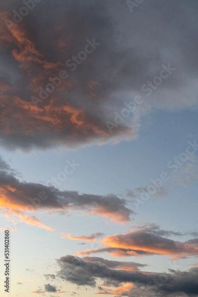 Fototapeta sunset in the clouds