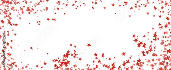 Fototapeta Red christmas glitter background with stars. , festive holiday happy new year, Festive glowing blurred texture.