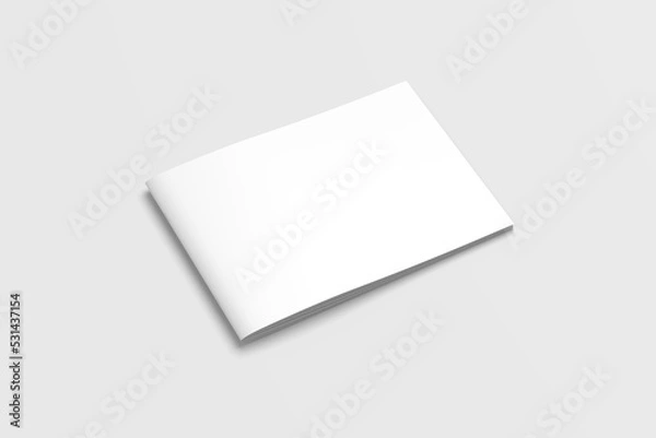 Obraz  Blank a4 landscape cover brochure mockup