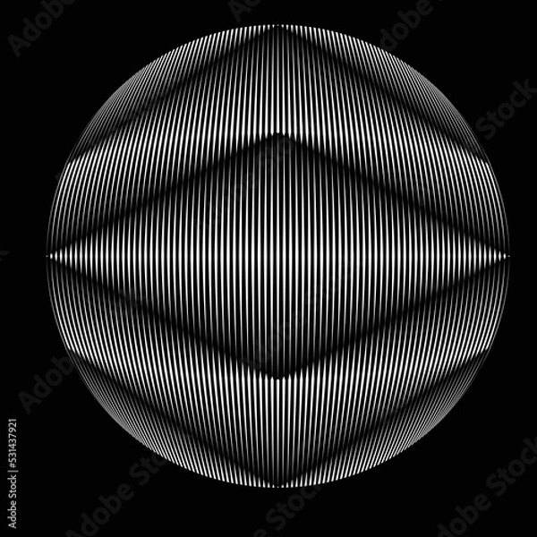Fototapeta Lines in Circle Form . Vector .Technology round Logo . Design element . Abstract Geometric shape .