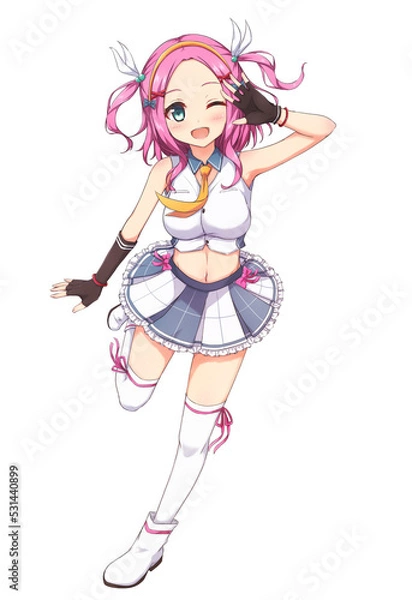 Obraz バーチャルアイドルの女の子