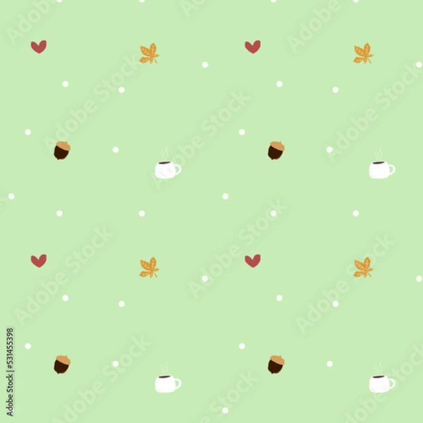 Obraz autumn pattern with cup