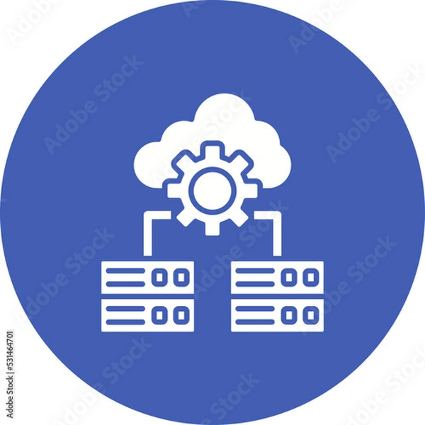 Fototapeta Data Management Multicolor Circle Glyph Inverted Icon