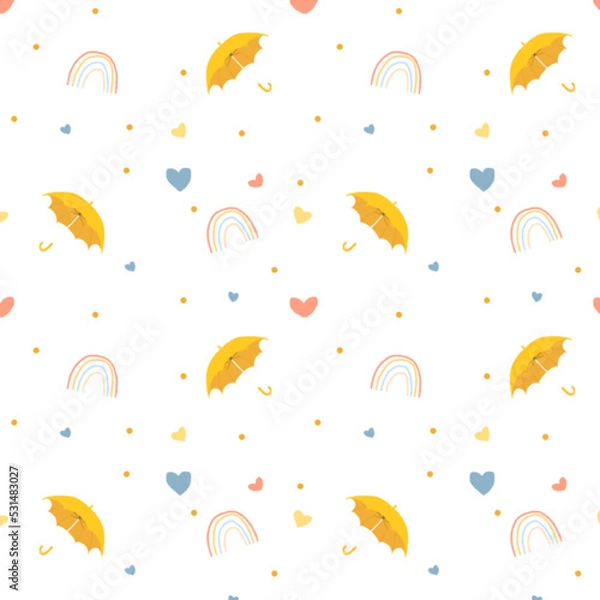 Obraz umbrella and rainbow pattern