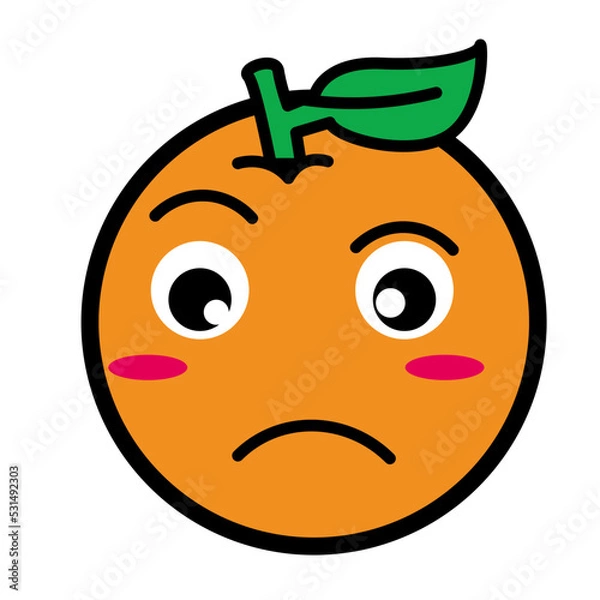 Fototapeta Orange Fruit Sticker Design