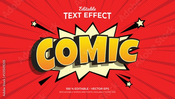 Obraz Comic Style Editable Text Effects