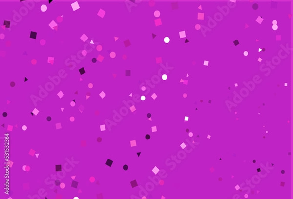 Fototapeta Light Pink, Blue vector layout with circles, lines, rectangles.