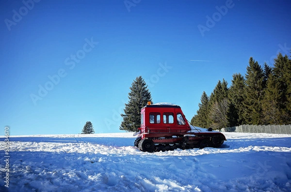 Obraz snow covered car