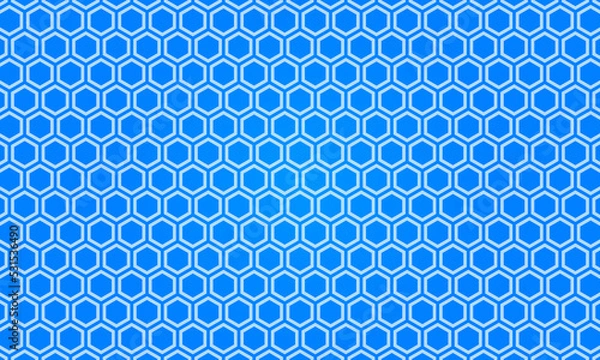 Fototapeta Blue hexagon mesh on background design vector