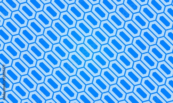Fototapeta Abstract Curving Hexagonal Mesh in Blue and Purple Background