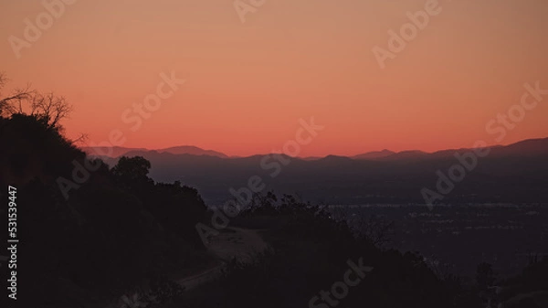 Obraz sunset over the mountains