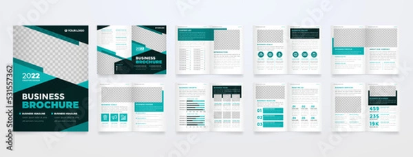 Fototapeta business brochure template with abstract style use for corporate presentation