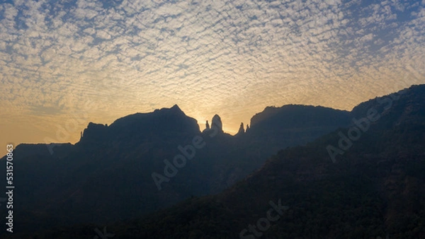 Obraz sunset in the mountains