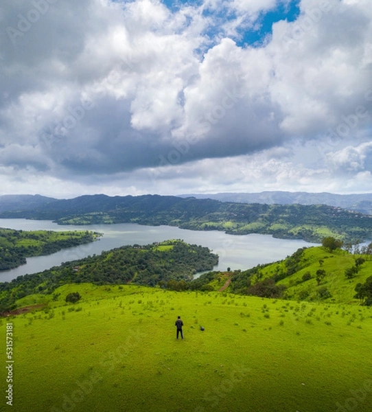 Obraz landscape with clouds