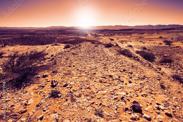 Fototapeta Rock formations in the Israel desert