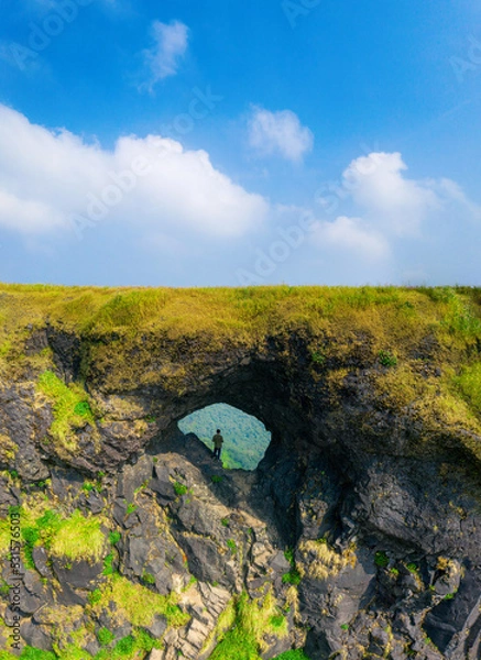 Fototapeta landscape with sky and clouds