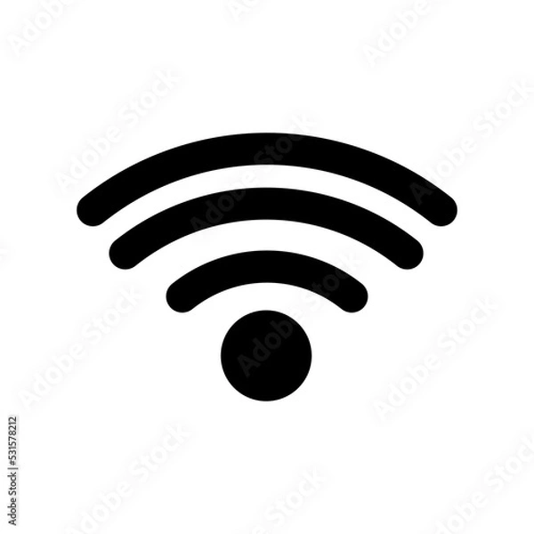Obraz wireless signal icon vector. wifi wireless network symbol