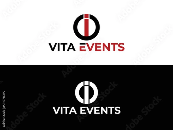 Fototapeta initial letter oi modern linked circle round lowercase logo pink.eps