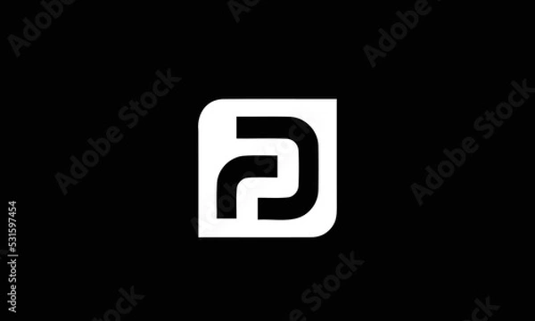 Fototapeta FD initials monogram letter logo design