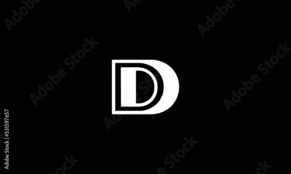 Fototapeta DD D initials monogram letter logo design