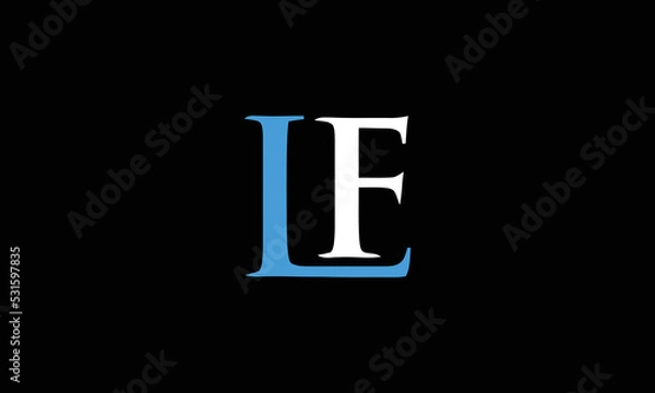Fototapeta Alphabet letters Initials Monogram logo LF, LF INITIAL, LF letter