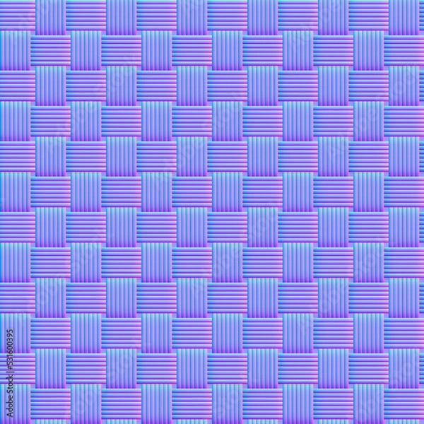 Fototapeta The background of the knit material. Normal map texture. And complete seamless pattern.