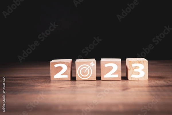 Fototapeta new year new goals and success in 2023