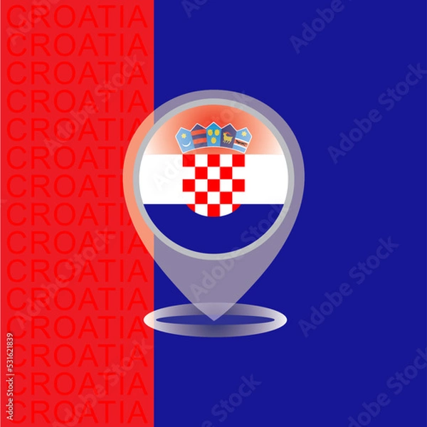 Obraz Croatia flag