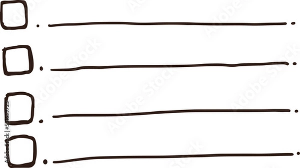 Fototapeta to do list checklist doodle drawing illustration