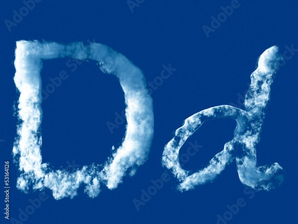 Obraz Letter 'D' from clouds alphabet