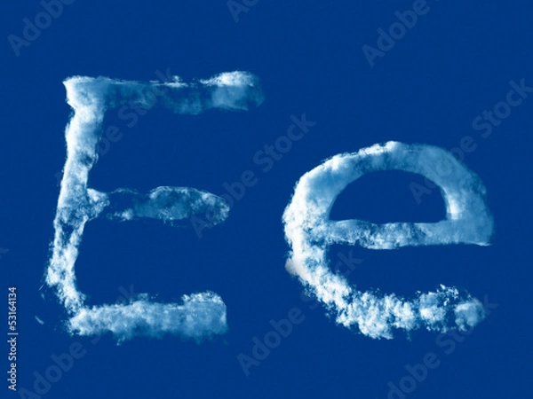 Obraz Letter 'E' from clouds alphabet