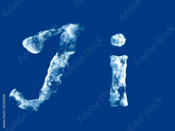 Obraz Letter 'I' from clouds alphabet