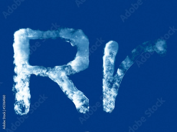 Obraz Letter 'R' from clouds alphabet