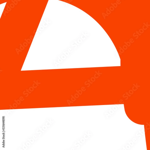 Fototapeta Lines Doodle Orange