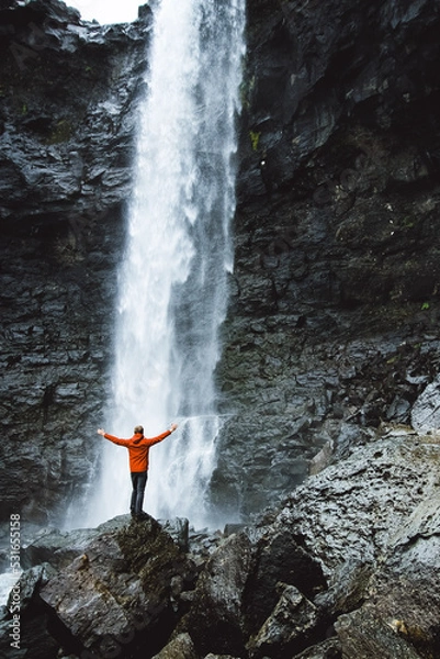 Obraz waterfall in the mountains