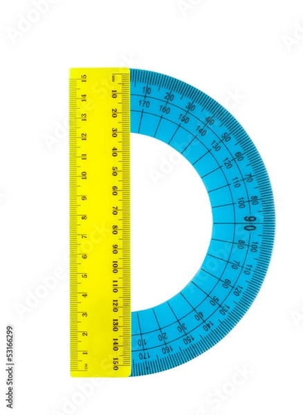 Obraz Alphabet rulers and protractors