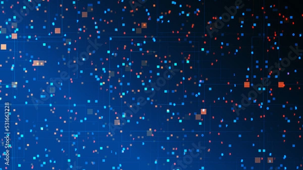 Fototapeta Technology background Hi-tech communication concept innovation abstract background vector illustration. 3d rendering