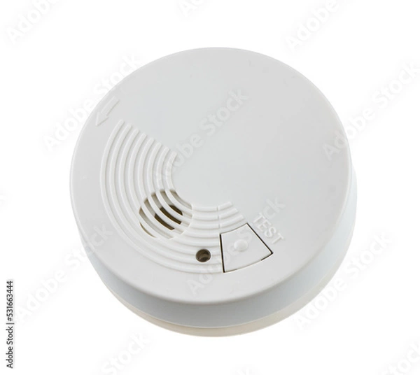 Fototapeta Isolated fire safety with a smoke detector