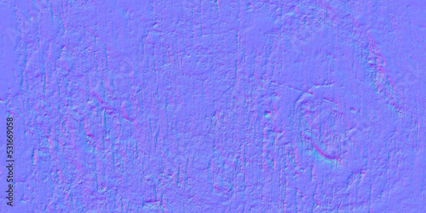 Obraz Normal Map for 3D programs wall, fabric,wood,metal  texture background,concrete surface, texture for use in 3D programs, 3d render
