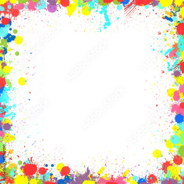 Fototapeta Seamless background with color ink spots