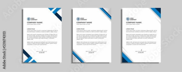 Obraz modern corporate letterhead template design