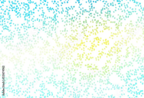 Obraz Light Blue, Yellow vector pattern with spheres.