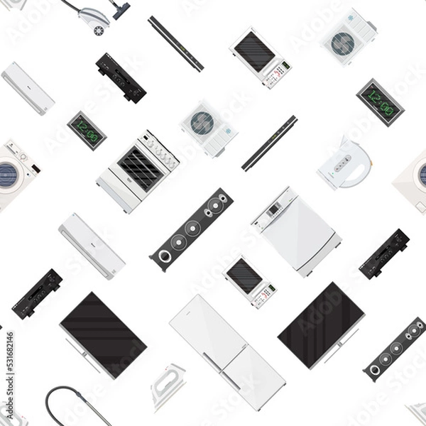 Obraz Household appliances pattern.