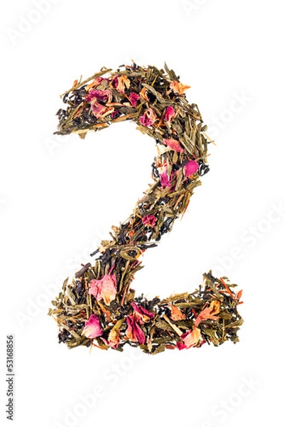 Obraz Digit '2' from herbal tea abc