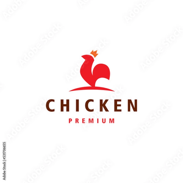 Fototapeta fried chicken food premium logo mascot ninja