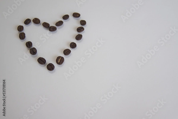 Obraz コーヒー豆　ハート