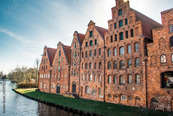 Obraz Hinstorische Backsteingebäude in Lübeck