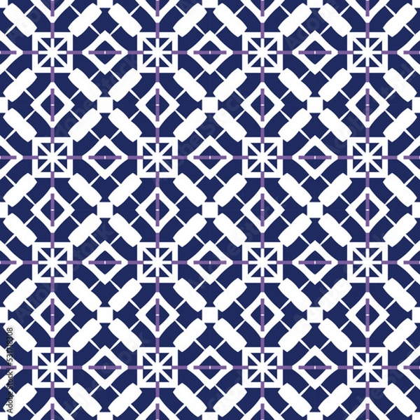 Fototapeta Geometric pattern. Seamless vector background. Ethnic graphic design.